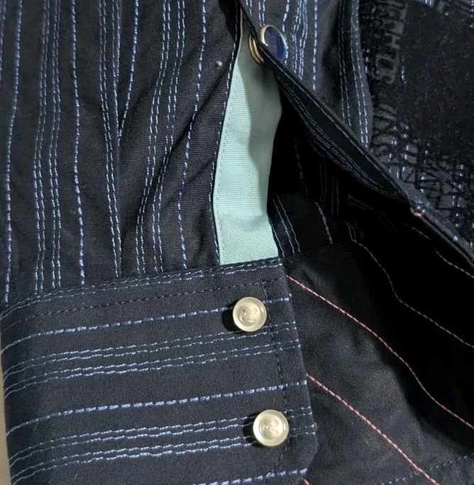 Vtg Ecko Unltd Men’s XL Navy Graffiti Button Up Shirt Y2K Rhino Mint Condition - Image 4 of 4