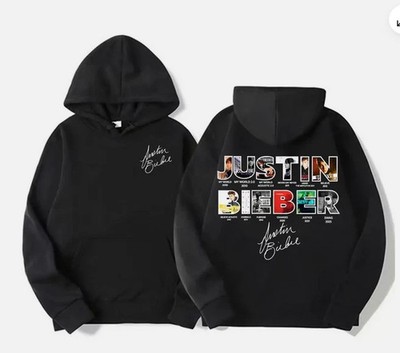 値下げ Justin bieber official sleeveなど2set Justin Bieber Album Cover 2025 Hoodie Double-Sided For Fans