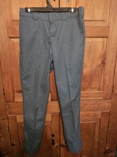 Dickies Slim Fit Tapered Twill Flex Green Work Pants Men's Size 32 x 30