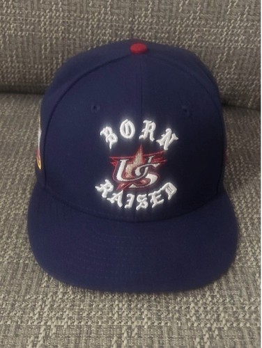 Era United States Born X Raised 59FIFTY Hat Navy Blue Men’s Size: 7 3/4