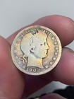 1902-P Silver Barber Quarter 25c, Colorful Rainbow Album Toning — photo 8