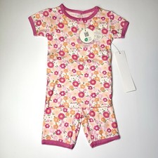 Milkberry 2 Piece Bamboo Shorts Pajamas 5T Sensitive Skin Ruffle Pink Flowers
