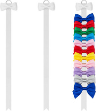 3 Pcs Bow Holder for Girls Hair Bows, 38" Long Wall Hanging Hair Bow Organizer f