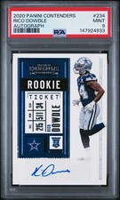 2020 CONTENDERS AUTO #234 RICO DOWDLE PSA 9