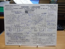Yorkshire v Lancashire at Headingley 1979 Signed by 21