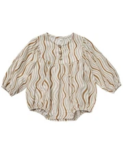 Rylee & Cru Gwen Linen-Blend Romper  3-6M