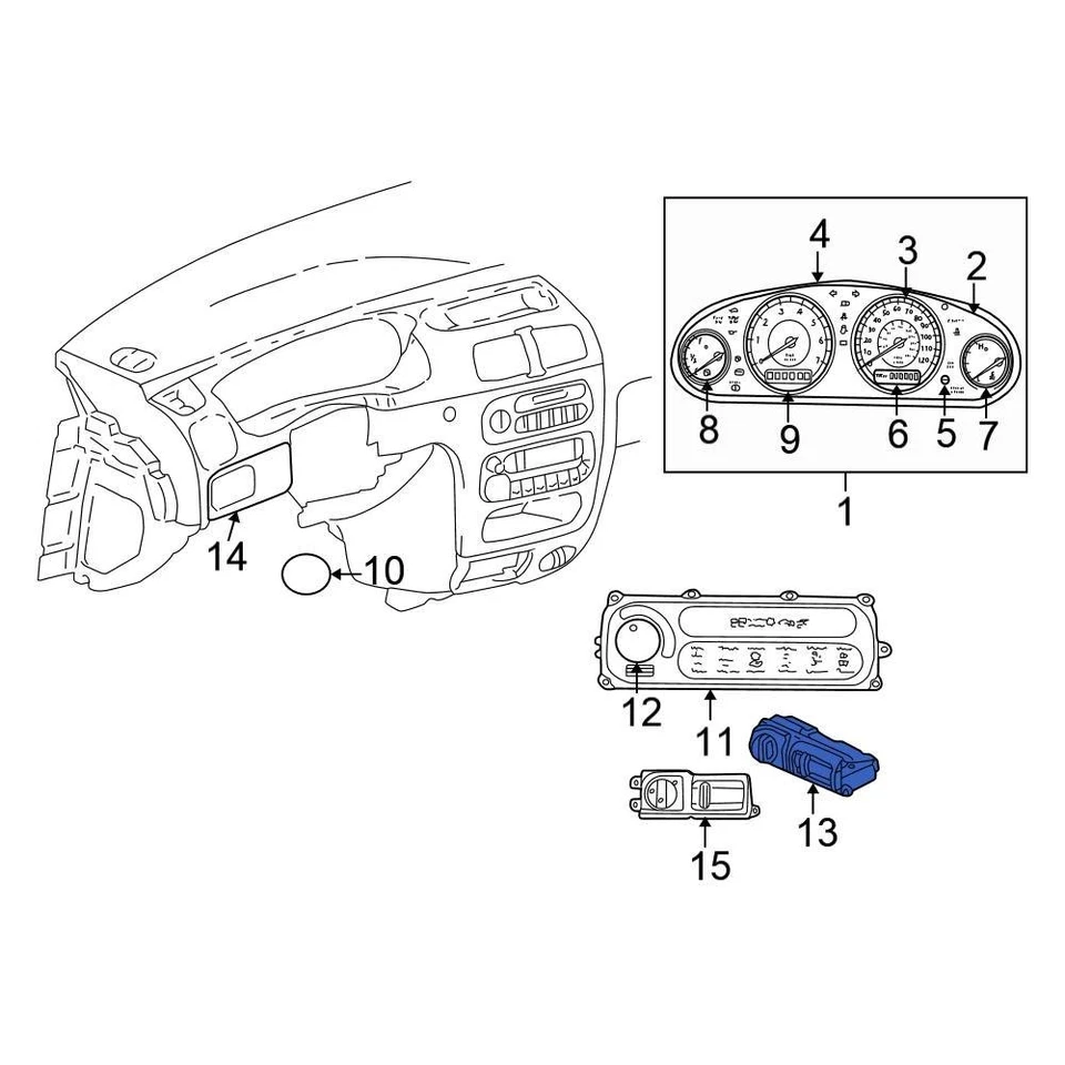 For Chrysler 300M 1999-2002 Chrysler 4760151AH Headlight Switch Foto 4 de 4
