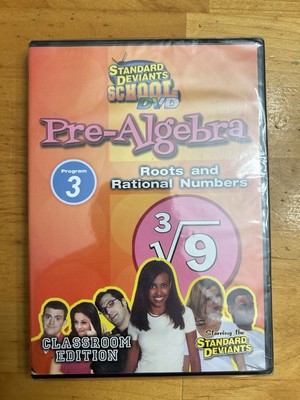 Standard Deviants School DVD Pre-Algebra Roots and Rational Numbers SEALED Math