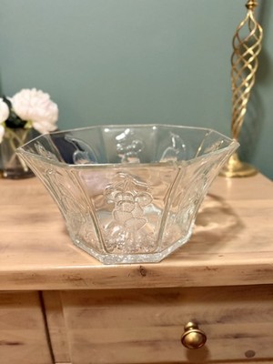 Vintage Arcoroc France Gourmande Glass Serving Bowl | Hexagon
