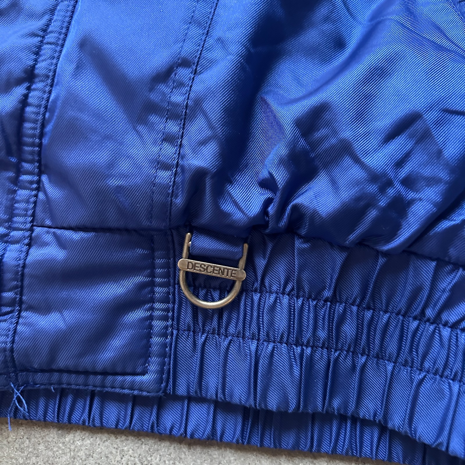 Vintage Descente Ski Jacket Retro Mens M Blue Purple Yellow 90s Colorblock Hood