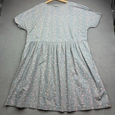 TOAST Dress Women Large Midi Floral Boho Cotton Utility Chore Relaxed