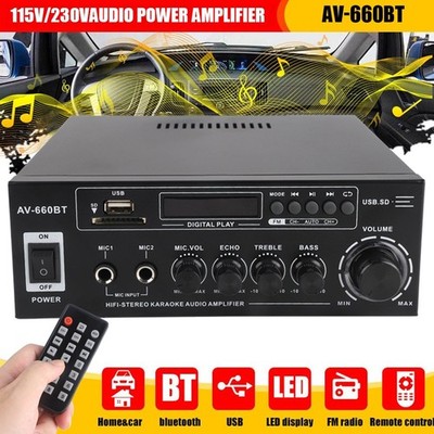 Profi Bluetooth Verstärker Vollverstärker HiFi Stereo Amplifier Digital FM DE