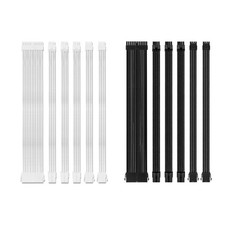 PC Power Supply Sleeved Cable Extension Kit, 30CM ATX24Pin PCIE 8Pin CPU 4 4Pin