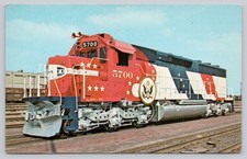Postcard Santa Fe #5700 SD45-2 Bicentennial Livery C1975