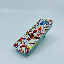 Vintage 1950s Litho Tin Ratchet Noisemaker Circus Clowns 4.5  New Years TB6