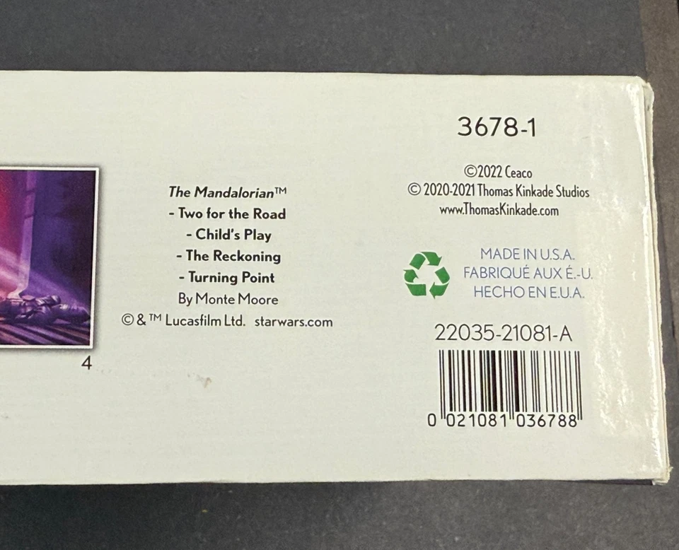 STAR WARS 4 x 500pc Multi-Puzzle Thomas Kinkade Mandalorian Collection - MINT - Image 3 of 4