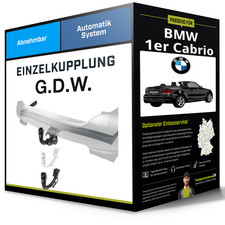 Abnehmbare Anhängerkupplung für BMW 1er Cabrio 03.2008-jetzt Typ E88 G.D.W. NEU