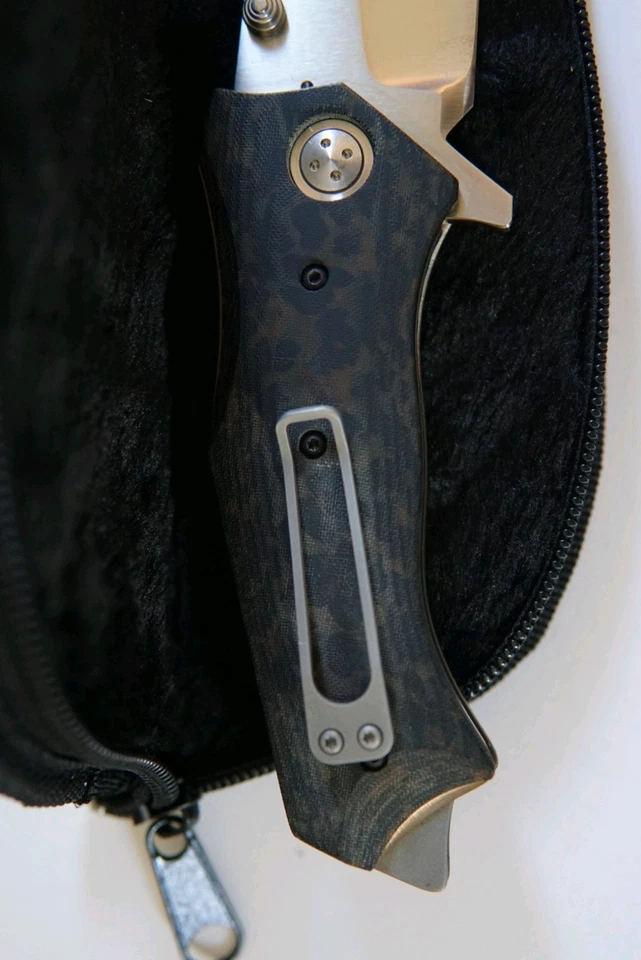 Allen Elishewitz Custom Kopis Flipper Camo Micarta - Image 4 of 4