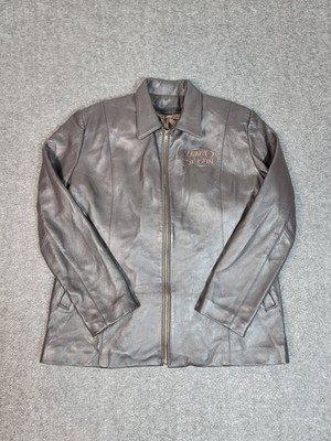 Lennox Top Gun Men s Genuine Leather Jacket Brown Full Zip XL Classic Biker
