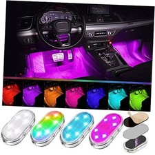 4Pcs Car LED Lights Interior Wireless Interior Car Lights with 6 7 Colors