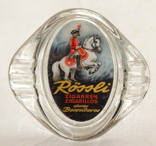 RÖSSLI Zigarren Zigarillos Werbung Ascher Glas