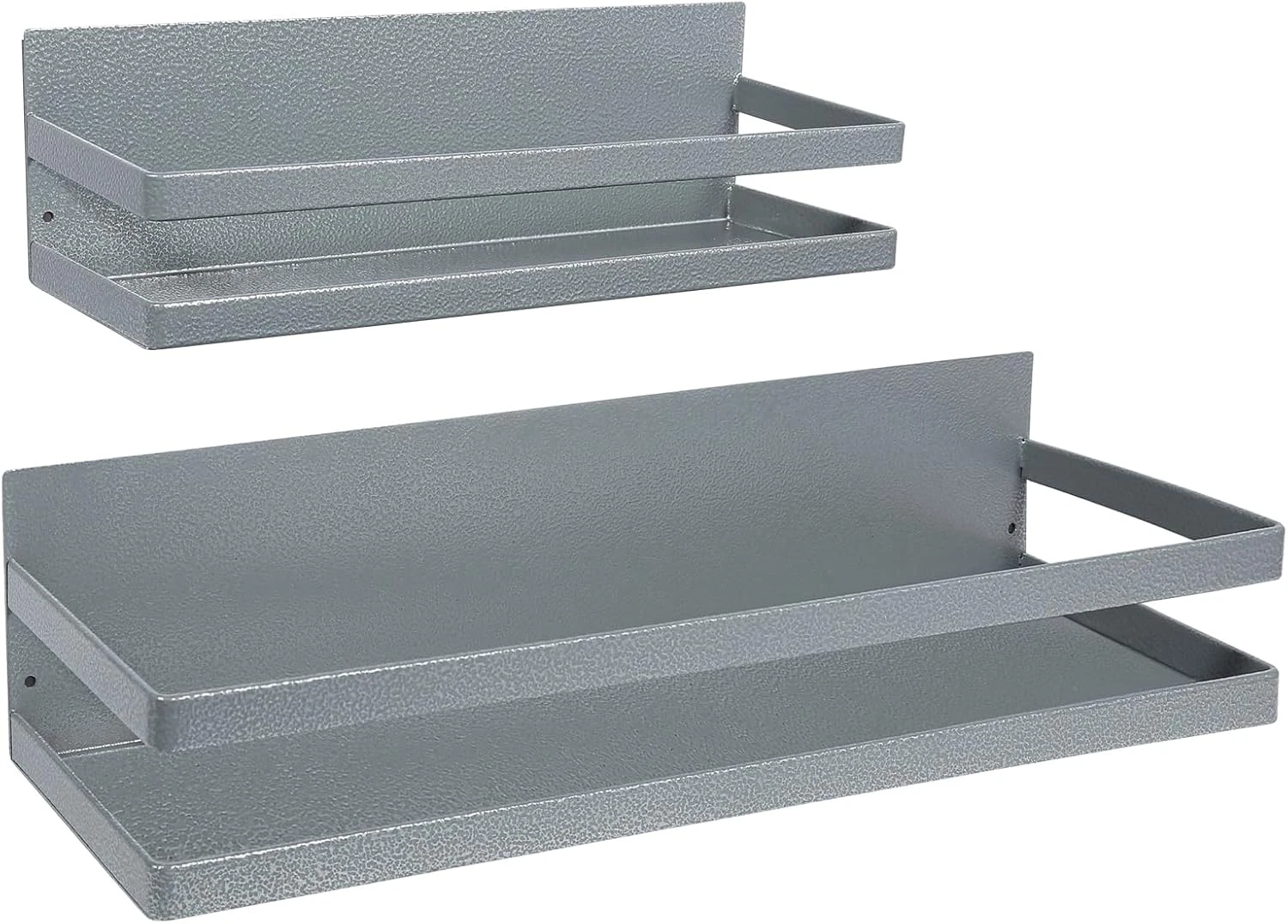 Large Spice Rack for Refrigerator, 2 Pack Strong Magnetic Shelves, Moveable Frid