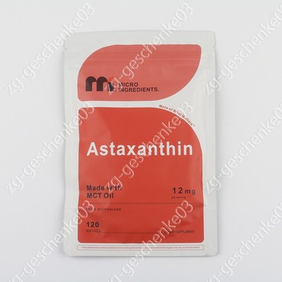 Micro Ingredients Astaxanthin 12mg with MCT Oil, 120 Softgels