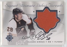 2008-09 Ultimate Collection Signed Debut Threads 27/35 Claude Giroux Auto 0o5t