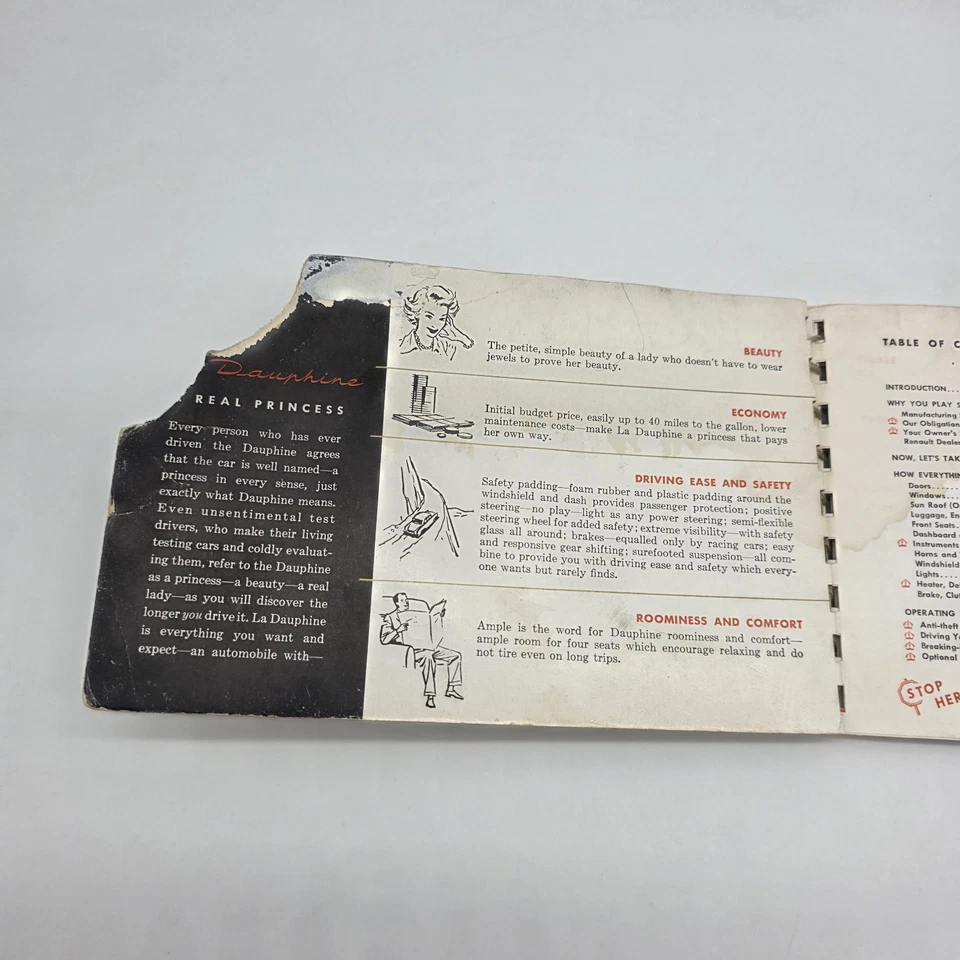 Руководство пользователя Renault La Dauphine 1958 инструкция по обслуживанию владельцев - Изображение 4 из 4