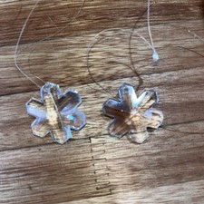 Swarovski Crystal Clear Snowflake Pendant; RARE; Vintage No Box