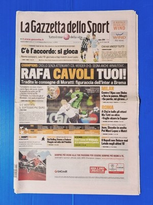 GAZZETTA DELLO SPORT 8. Dezember 2010 WERDER BREMA-INTER 3-0 - JUVENTUS-LAZIO