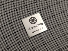 5 x Silver  Black Ubuntu Unity Linux Stickers For The Computer Case