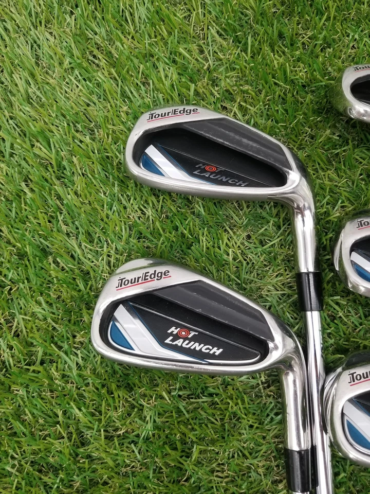 JUEGO DE HIERRO LANZAMIENTO CALIENTE TOUR EDGE 7I-PW, GW REGULAR DINÁMICO DORADO BUENO Foto 3 de 4