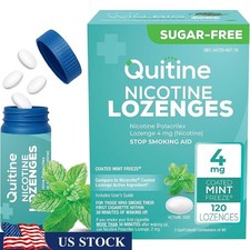 Nicotine Lozenges Quitting Smoking Vaping Menthol Flavor 120 Pieces Tubes Relief