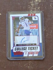2021 Panini Contenders Pooka Williams Jr. Red Auto SSP #186
