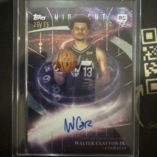 2025 TOPPS MIDNIGHT WALTER CLAYTON JR. ROOKIE AUTO /35 Utah jazz