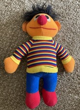 Vintage 1985 Playskool Ernie Sesame Street Plush Doll - good condition