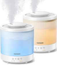 Homvana Small Humidifiers For - 2 Packs 1.5L Cool Mist Top Fill Humidifier For