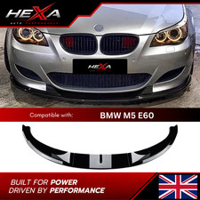 BMW M5 E60 Front Splitter Spoiler Lippe Wing Body Kit Glanz Schwarz 2005-2010