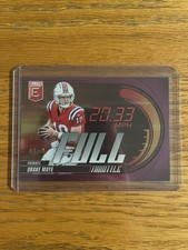 Drake Maye 2025 Panini Donruss Elite #24 Full Throttle Purple /49 Patriots