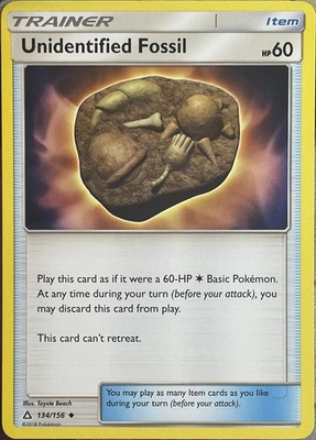 Unidentified Fossil - 134/156 - Ultra Prism Pokemon 2018
