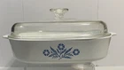 Vtg Corning Ware Cornflower Casserole A-10-B  with Pyrex Liid A-12-C