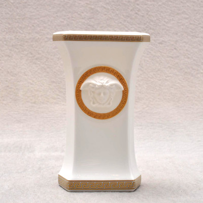 Rosenthal Versace, Gorgona Medusa, Vase / Blumenvase weiß, TOP