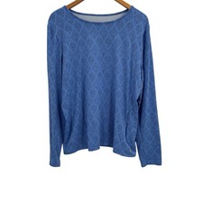 Hang Ten Womens XXL Long Sleeve Rashguard Sun/Swim Shirt Zipper Pocket Flaw