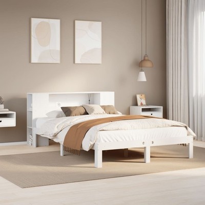 vidaXL Massivholzbett mit Regal ohne Matratze 120x190 cm Kiefer