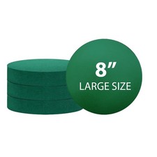 4 PCS 8x1.5 Inch Round Green Dry Wet Floral Foam Flower Arrangement Supplies