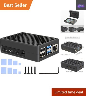 Passive Kühlung Aluminiumgehäuse für Raspberry Pi 4 Model B - Ultimativer Schutz