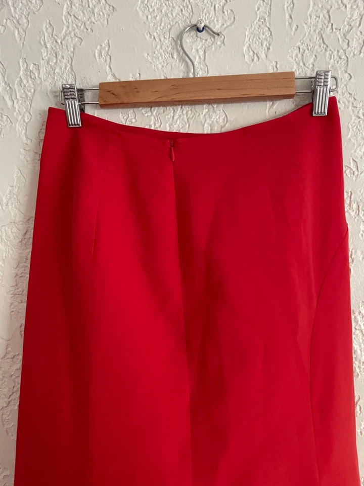 🔥 JIL SANDER® RARE Vintage Y2K Red Satin Skirt  size 34 / S - Image 3 of 4