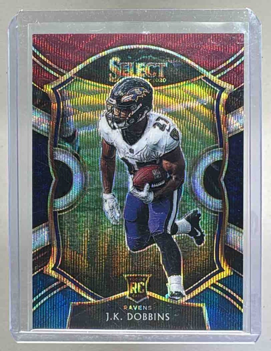 J.K. Dobbins 2020 Panini Select #52 Tri Color Prizm Rookie RC Concourse /199