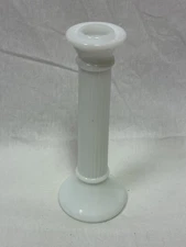 Vintage Koziol West German Candle Stick Opaline Milk Glass Candlestick 7.75”
